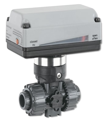 Шаровой кран из пластика с электроприводом GEMU 723