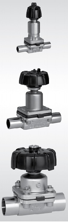 Мембранный клапан из металла GEMU 673Р9 с ручным управлением  